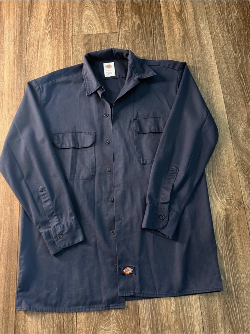 Dickies Navy Work Shirt Button Up